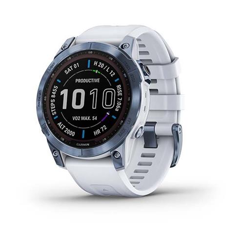 Garmin fenix 7 PRE Sapphire Solar, Titan Blue / White Band 010-02540-25