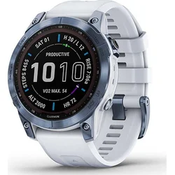 Garmin fenix 7 PRE Sapphire Solar, Titan Blue / White Band 010-02540-25