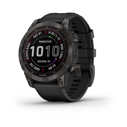 Garmin fenix 7 Sapphire Solar, Titan Carbon Gray / Black Band