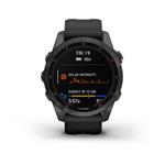 Garmin fenix 7S Sapphire Solar, Titan Carbon Gray / Black Band