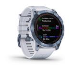 Garmin fenix 7X Sapphire Solar, Titan Blue  / White Band