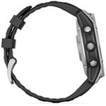 Garmin fenix® E - 47 mm, AMOLED, nerezová oceľ, čierny silikónový remienok