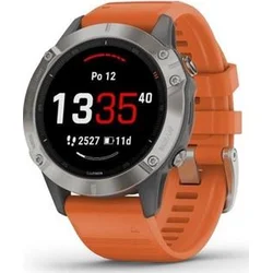 Garmin fenix6 PRO Sapphire, Titanium/Orange Band (MAP/Music)