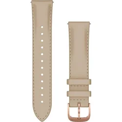 Garmin Řemínek Quick Release 20mm, kožený béžový, růžovozlatá přezka 010-12924-21 - Wearables