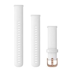 Garmin Strap Quick Release 18, silicone, white, Rose Gold buckle