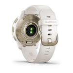 Garmin Venu  2 Plus, nerezová luneta Cream Gold, pouzdro a silikonový řemínek White