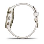 Garmin Venu  2 Plus, nerezová luneta Cream Gold, pouzdro a silikonový řemínek White