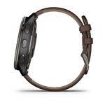 Garmin Venu 2 Plus, nerezová luneta Slate, puzdro Slate, hnedý kožený remienok 010-02496-15