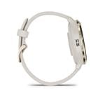 Garmin Venu 3S, Nerezová luneta Soft Gold, pouzdro Ivory, silikonový řemínek