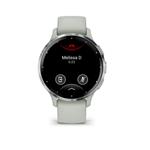 Garmin Venu 3S, Silver/Sage grey, Silicone band