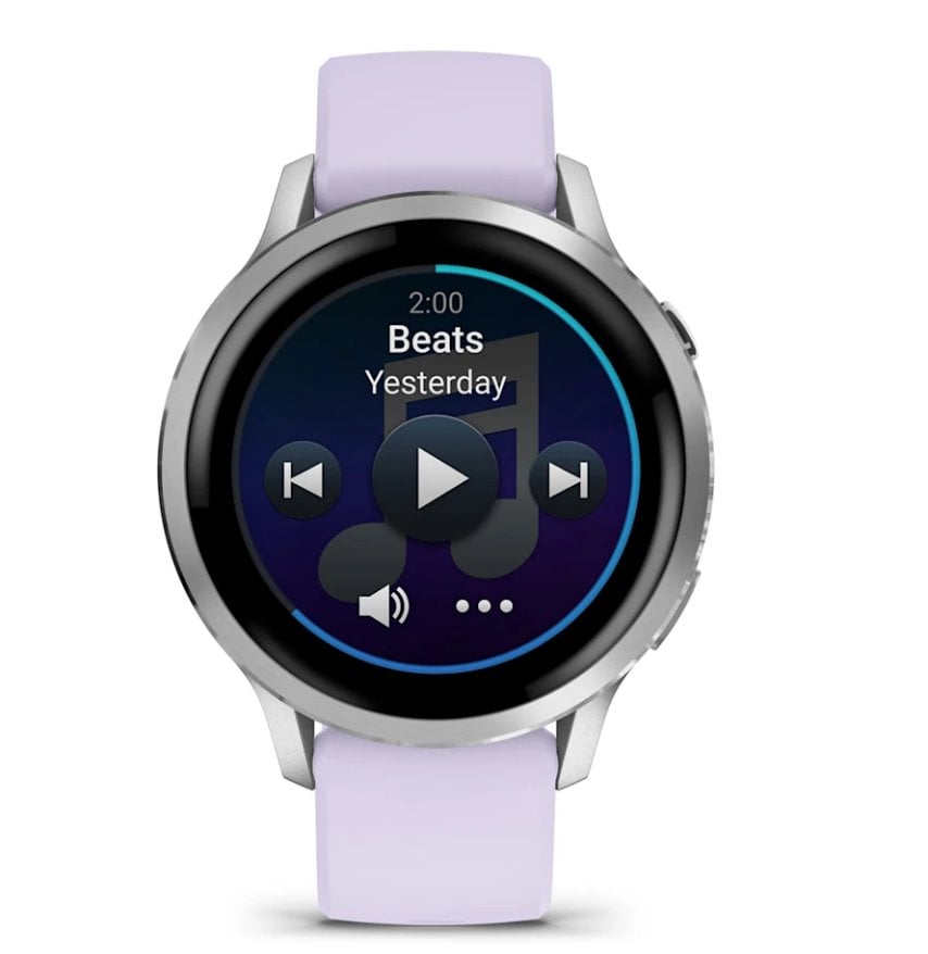 Garmin Venu 4 41mm, Silver / Periwinkle silikonový řemínek