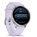 Garmin Venu 4 41mm, Silver / Periwinkle silikonový řemínek