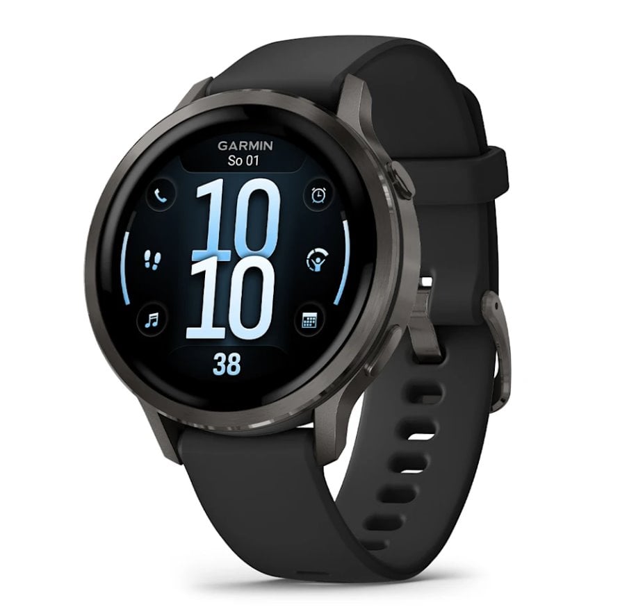 Garmin Venu 4 41mm, Slate a Černý silikonový řemínek