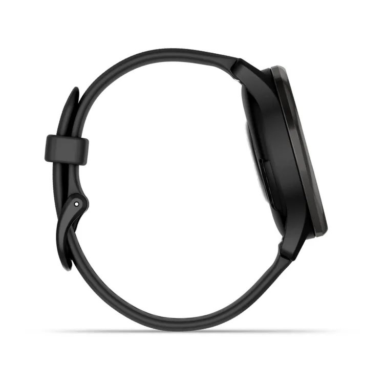 Garmin vivomove Trend, Nerezová luneta Slate, silikonový řemínek