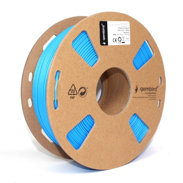 Gembird filament PLA-PLUS 1.75mm 1kg, modrá 3DP-PLA+1.75-02-B