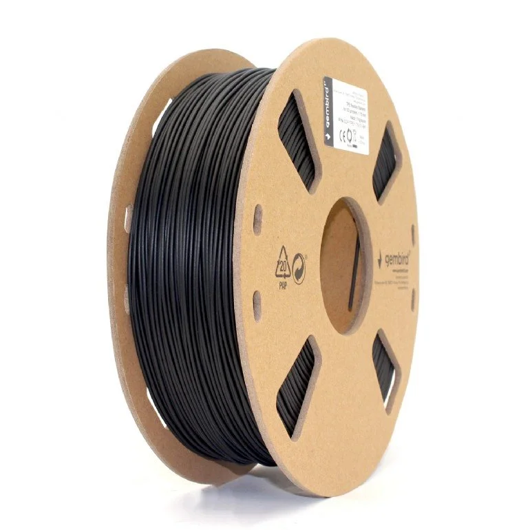 Gembird filament TPE flexible 1.75mm 1kg, čierna 3DP-TPE1.75-01-BK