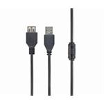 GEMBIRD USB 2.0 A-A predlžovací kábel 1,8 m Premium (čierny, feritový)