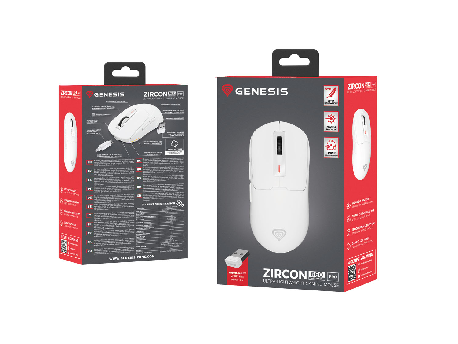 Genesis Zircon 660 PRO, biela