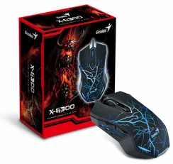 GENIUS herní myš X-G300 drátová 2000 dpi USB černá 6 tlačítek