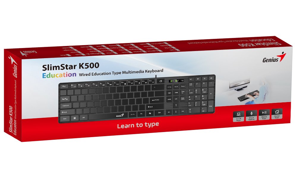 Genius Slimstar K500 Education, bez odtlačkov kľúčov