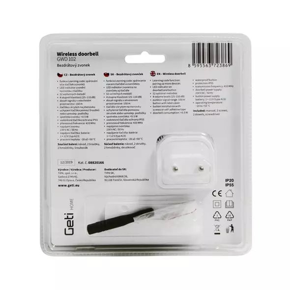 Geti bezdrátový zvonek GWD 102 mini