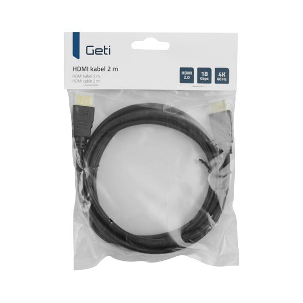 Geti HDMI kábel 2 m pozlátený, 4K, ethernet 2.0