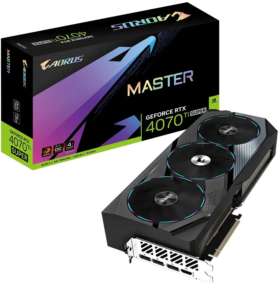 GIGABYTE AORUS GeForce RTX 4070 Ti SUPER MASTER OC 16G (GV-N407TSAORUS ...