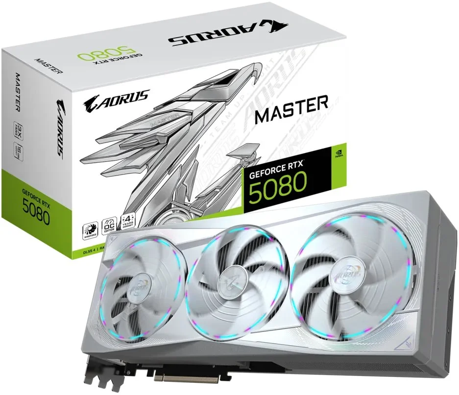 GIGABYTE AORUS GeForce RTX 5080 MASTER ICE 16G
