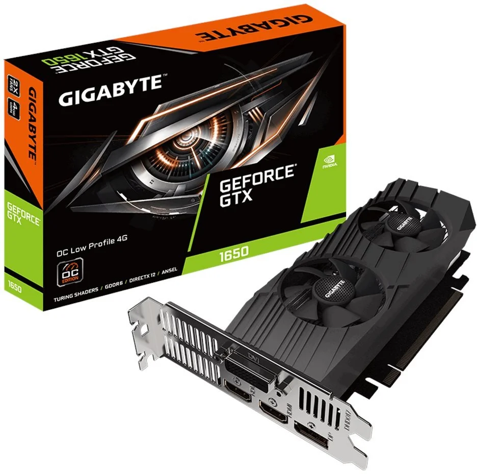 GIGABYTE GeForce GTX 1650 D6 OC Low Profile 4G (GV-N1656OC-4GL ...