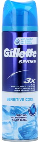Gillette Series Sensitive Cool Gel na holení, 200 ml