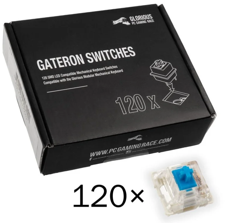 Glorious Gateron Blue Switches (120 ks)
