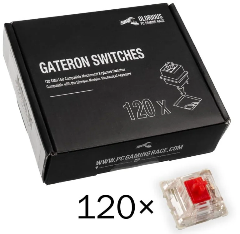 Glorious Gateron Red Switches, 120 ks