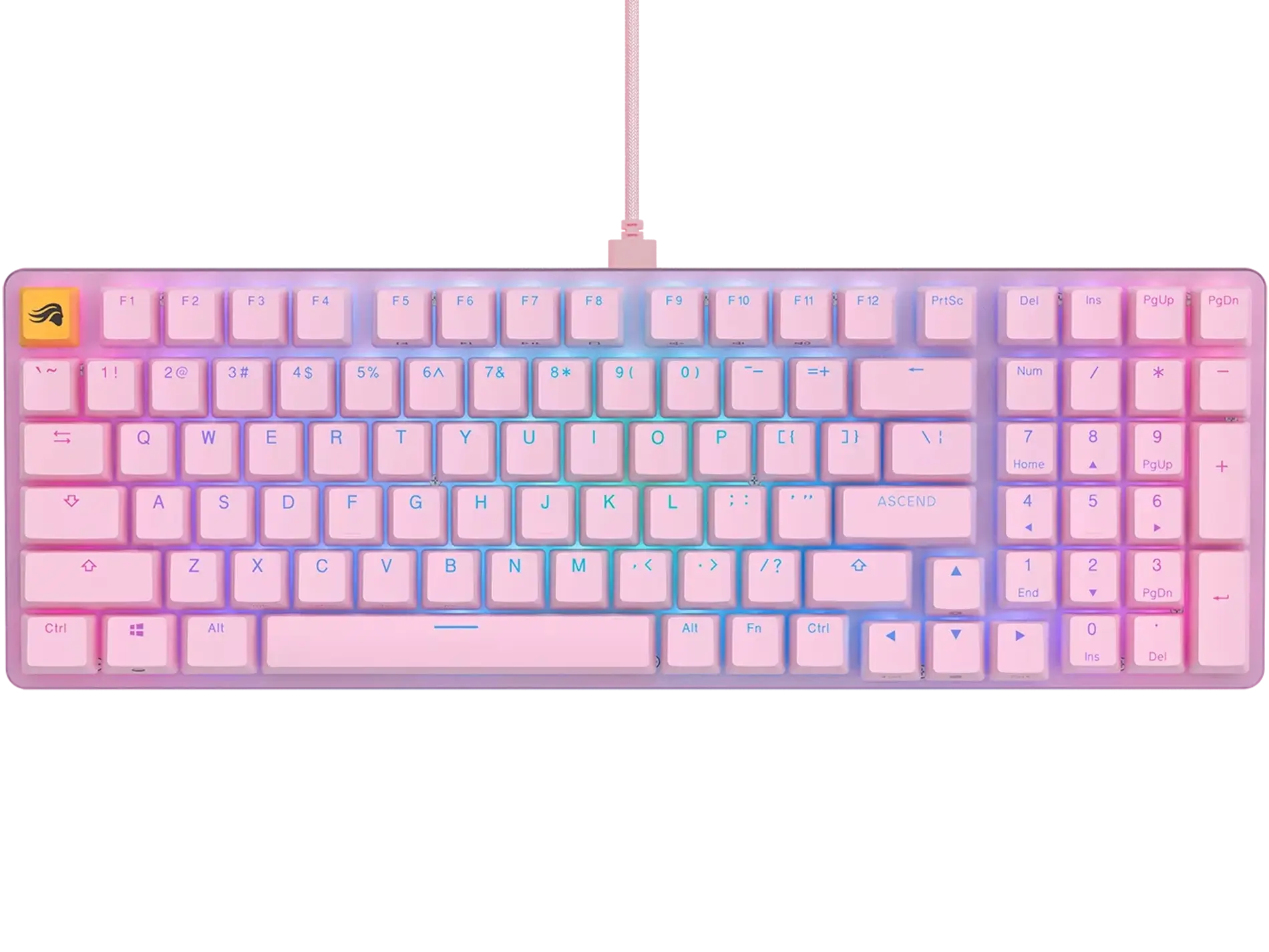 Glorious GMMK 2 klávesnice - Barebone, ANSI-Layout, růžová