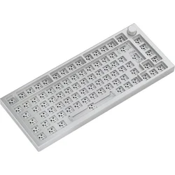 Glorious GMMK Pro White Ice 75% TKL - Barebone, ISO-Layout, stříbrný