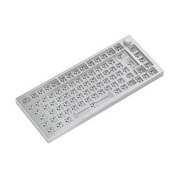 Glorious GMMK Pro White Ice 75% TKL - Barebone, ISO-Layout, strieborná