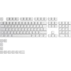 Glorious GPBT Keycaps - 115 PBT Keycaps, ISO, UK-Layout, Arctic White