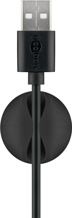 goobay držák na kabel na stůl 5ks - černá barva