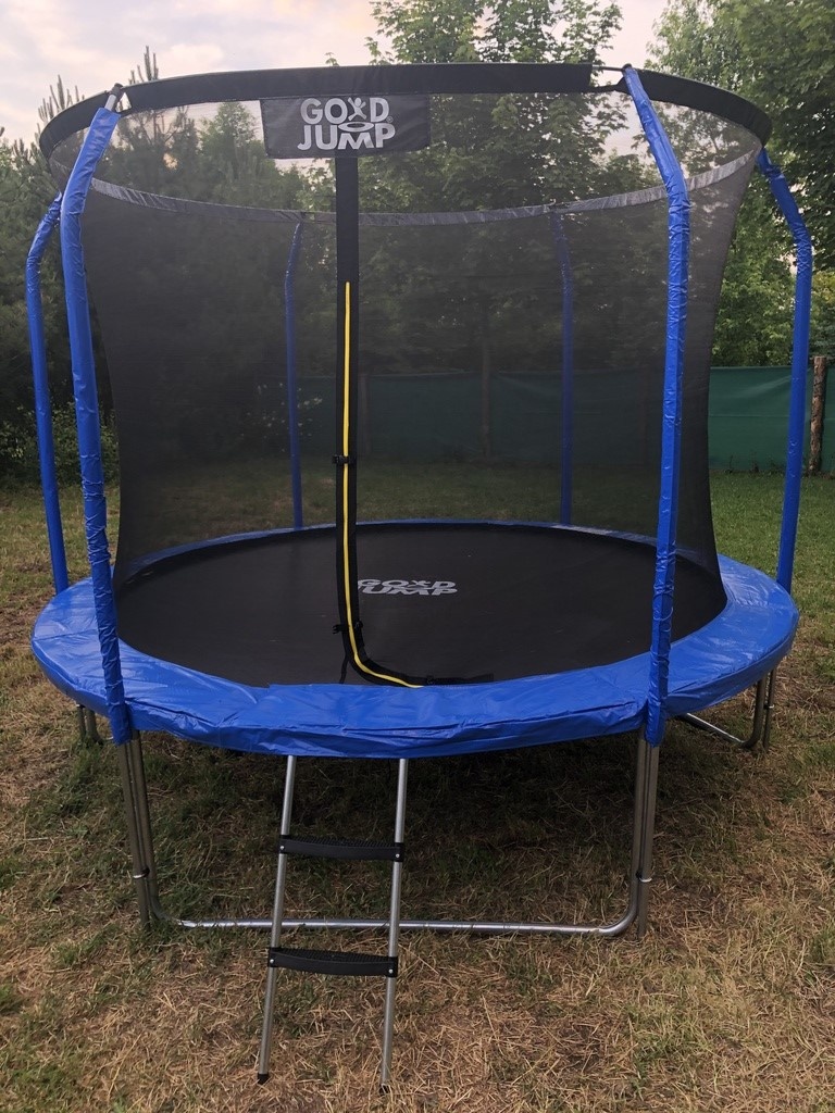 GoodJump 3UPVC modrá trampolína 305 cm s ochrannou sítí + žebřík - Inside