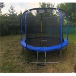 GoodJump 3UPVC modrá trampolína 305 cm s ochrannou sítí + žebřík - Inside