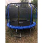 GoodJump 3UPVC modrá trampolína 305 cm s ochrannou sítí + žebřík - Inside