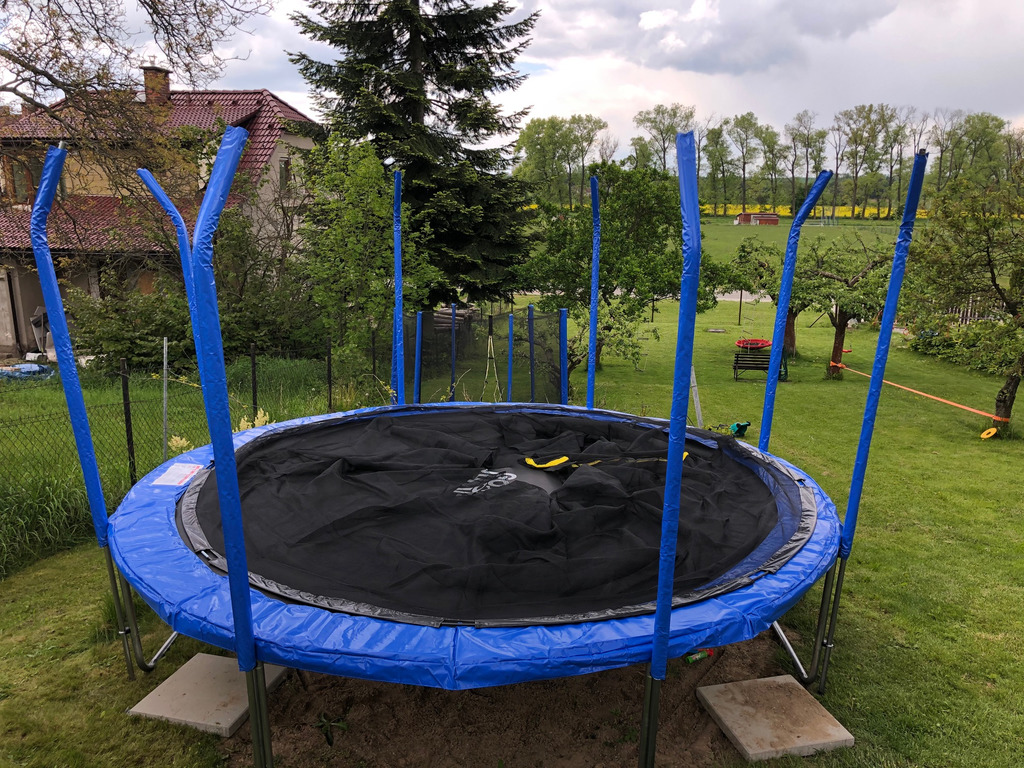 GoodJump 4UPVC Trampolína 400 cm s ochrannou sítí + žebřík