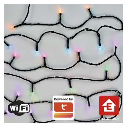 GoSmart LED vianočná reťaz, 18 m, vonkajšia a vnútorná, RGB, programy, časovač, wifi