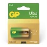 GP alkalické batérie ULTRA D veľké mono (LR20) 2balenia