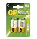 GP baterie Super Alkaline LR14 (C, malé mono) blister, 2 kusy