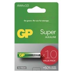 GP Super Alkaline baterie 24A LR03 (AAA, mikrotužka) 1,5V 10 kusů