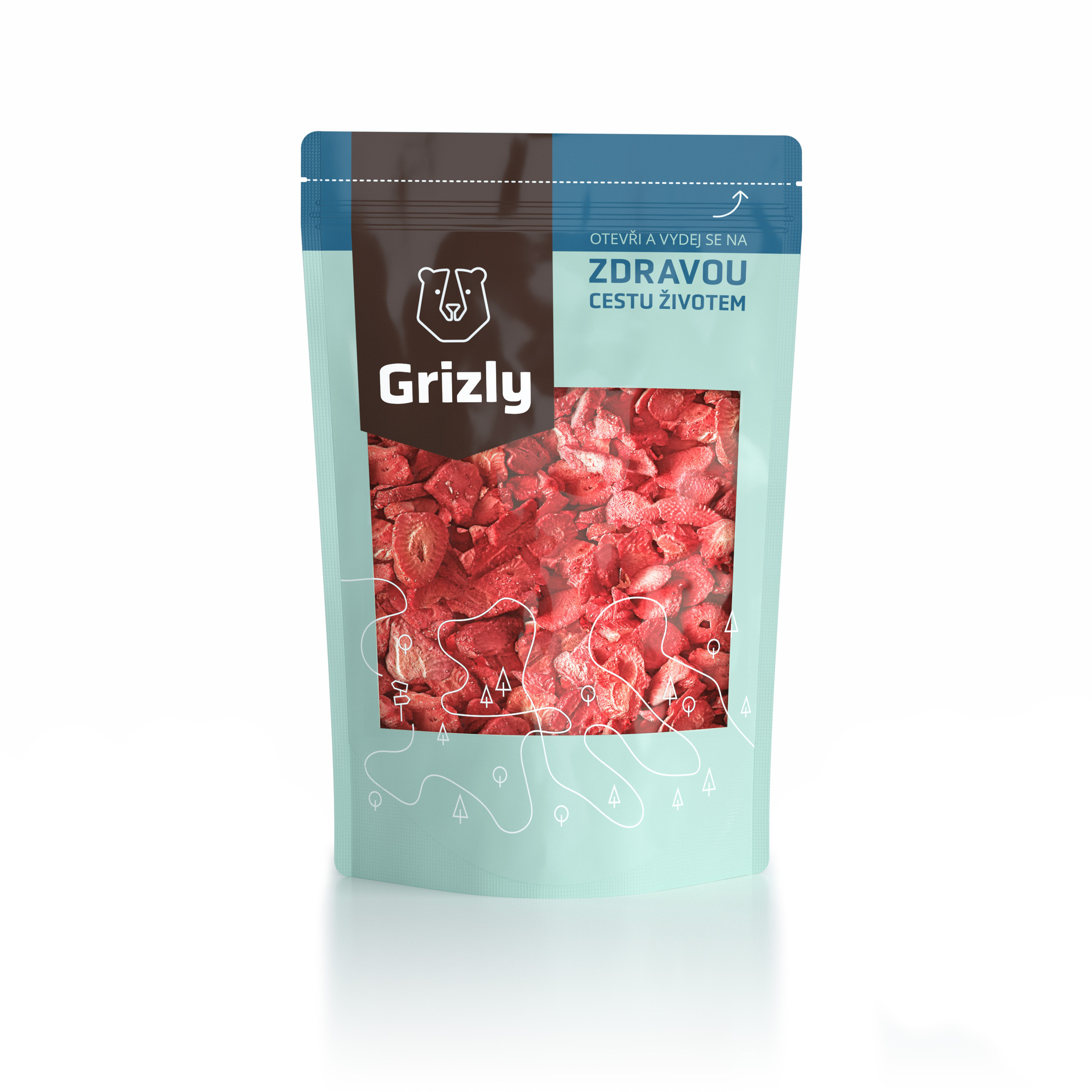 GRIZLY Jahody sušené mrazom XXL 125 g