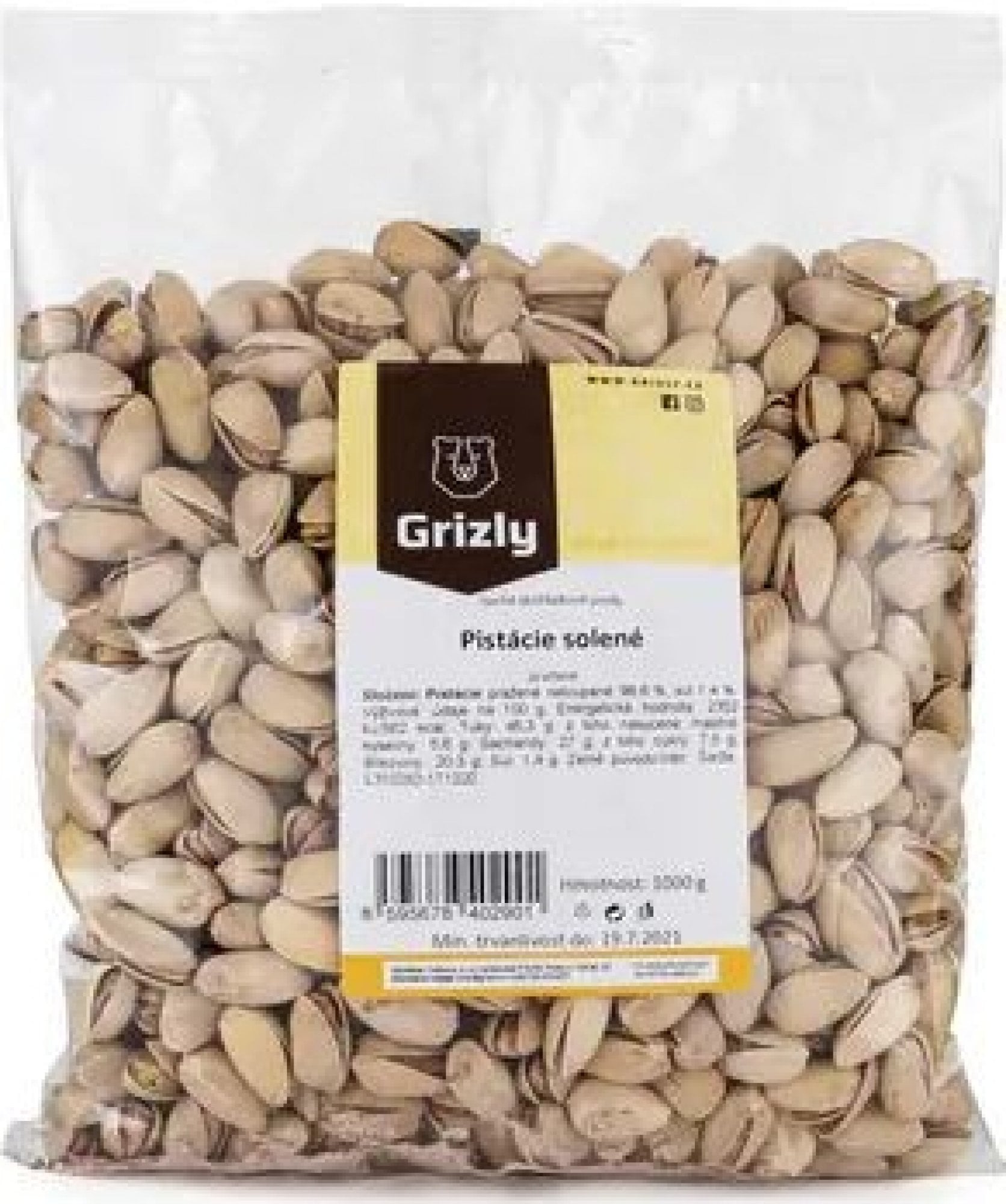 GRIZLY Pistácie pražené solené Jumbo 1 kg