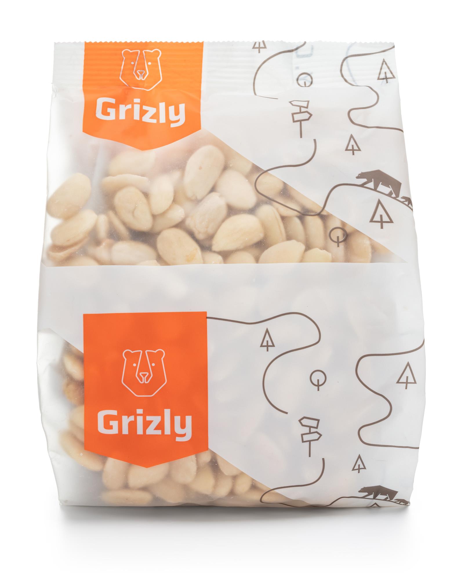 GRIZLY Prírodné lúpané mandle 500 g