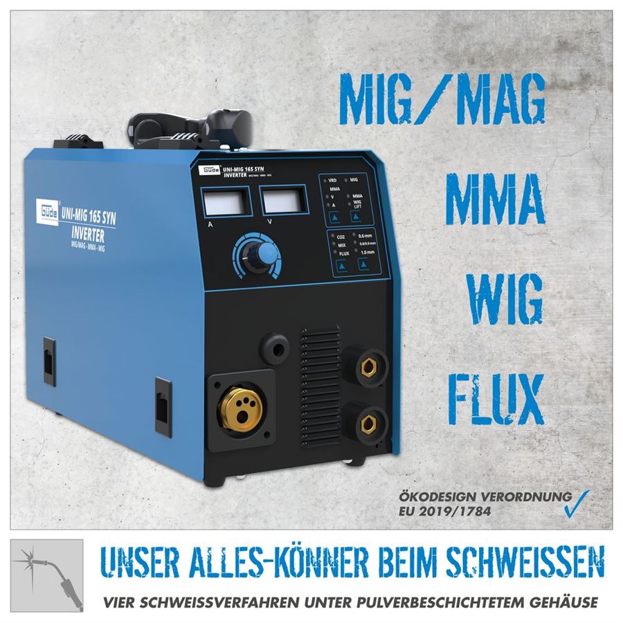 Güde Univerzální invertorová svářečka UNI-MIG 165 SYN (20077)