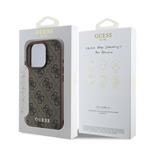 Guess 4G Charm Zadný kryt pre iPhone 16 Pro Tone on Tone Brown